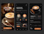 design dark mode coffee app UI UX design for android and ios