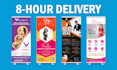 design roll up banner, retractable banner, pull up banner, or roller banner