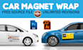 design professional unique car magnet and window decals design