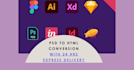 convert PSD to HTML use css, bootstrap, react in 24 hours