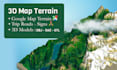 create 3d map from google location and real topographic data
