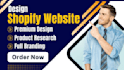 design or redesign a professional shopify online store
