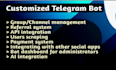 develop python telegram bot, twitter bot, discord bot