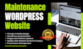 do wordpress website maintenance, support and update wordpress website