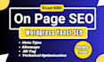 do wordpress yoast on page SEO,meta tags,sitemaps,alt tag,technical optimization