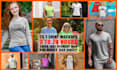 do awesome realistic t shirt mockup within 12 hours