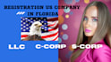 register llc, c corp, or s corp in florida state