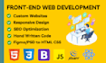do frontend web development in HTML CSS javascript bootstrap