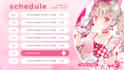 design weekly vtuber stream schedule