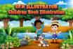draw professional children story book illustrations