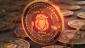 design gold, silver coin animation 4k, crypto token, and  3d bitcoin logo