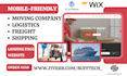 design logistics website shipping freight cargo moving company wordpress website
