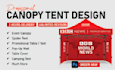 design custom canopy tent, backdrop and feather flag in 2hrs