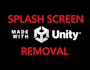 remove the unity splash screen from your project