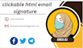 create a clickable email signature by using html