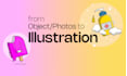 create an illustration from photos