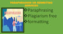 paraphrase or rewrite your document