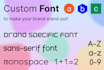 create a custom font to represent your brand