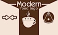 design flat food logo