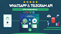 build integrate a custom whatsapp telegram chatbot using PHP