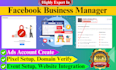 fix up and create fresh facebook manager, ad account