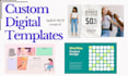 design any customized digital template and social media template
