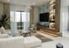 do interior decor and design of a living room, bedroom, kitchen, and bathroom