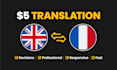 provide native english to french translation