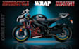 create motorcycle wrap design, car wrap and vehicle wrap design