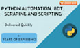build python web scraping automation bot or data extraction scripts
