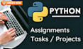 code your python assignment and python projects, scripts