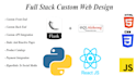 create custom full stack websites and integrated apis