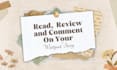 read, review and comment on your wattpad story