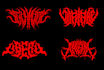 draw a metal band logo style