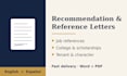 write a recommendation letter in english or spanish