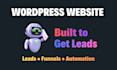 design wordpress website with funnel, automation and lead generation system