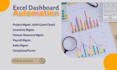 design excel dashboard automation with chart, power query, pivot, macro, vba