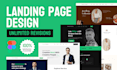 offer clean and professional web landing page design in  figma