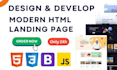 design modern responsive HTML landing page in 24h