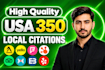 build 350 USA local citations and directory submission for local seo