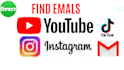 find emails from youtube channels