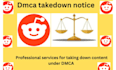 remove leaked and pirated infringment content from reddit under dmca