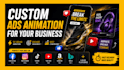 make custom animaion, motion graphics, edit after effects template