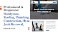 construction website, handyman, painting, plumbing, hvac, junk removal website