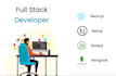 do javascript, react js, node js web app as a full stack developer