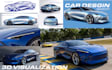 create a car design from sketch to a class 3d surface modelling