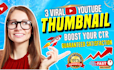 design 3 eye catching youtube and fiverr thumbnails for you