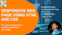 create responsive web page using HTML, CSS and javascript