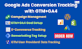 setup google analytics 4,ga4 ecommerce, conversion tracking by gtm