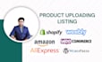 upload products to shopify, wordpress, woocommerce, ebay, and amazon